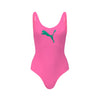 PUMA SWIM WMN SWIMSUIT Női egyrészes fürdőruha Fluo-Pink