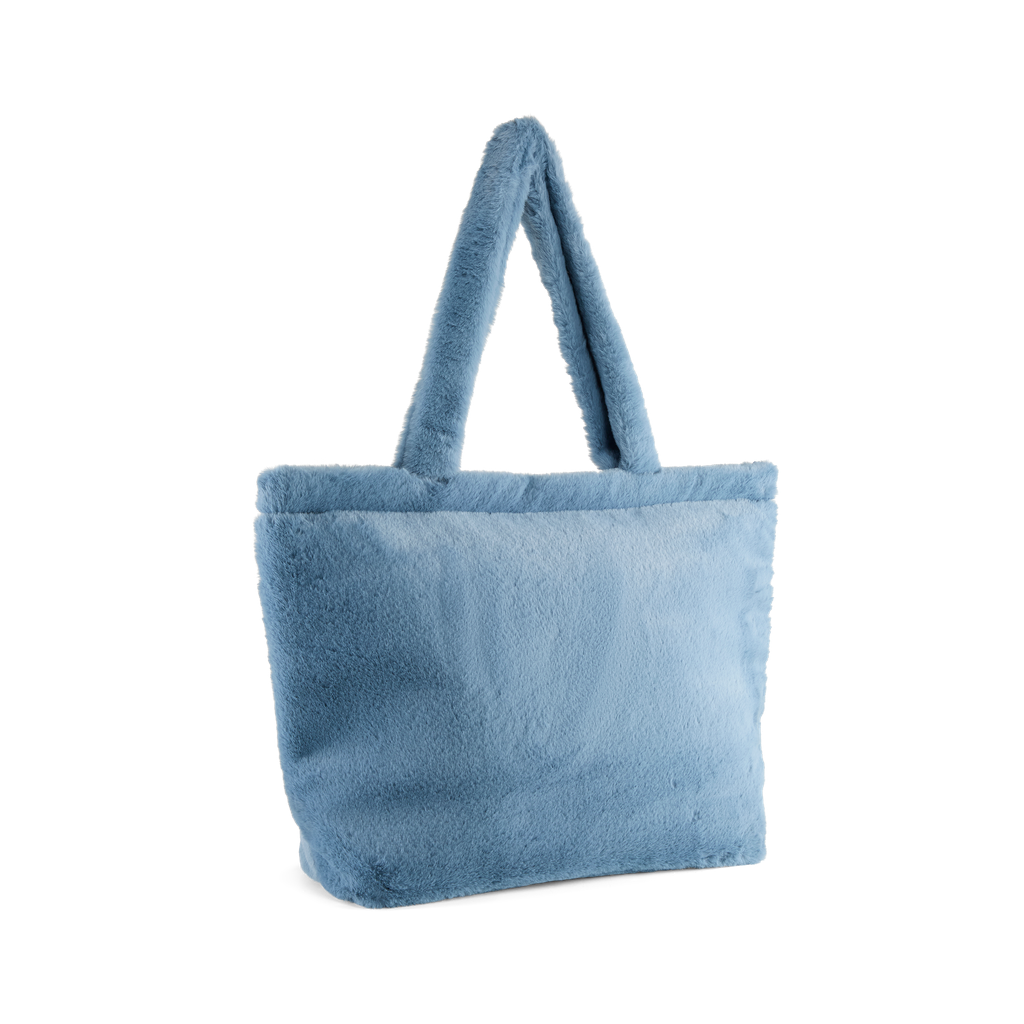 UP FAUX FUR SHOPPER blue