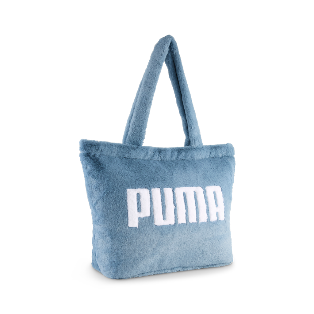 UP FAUX FUR SHOPPER blue