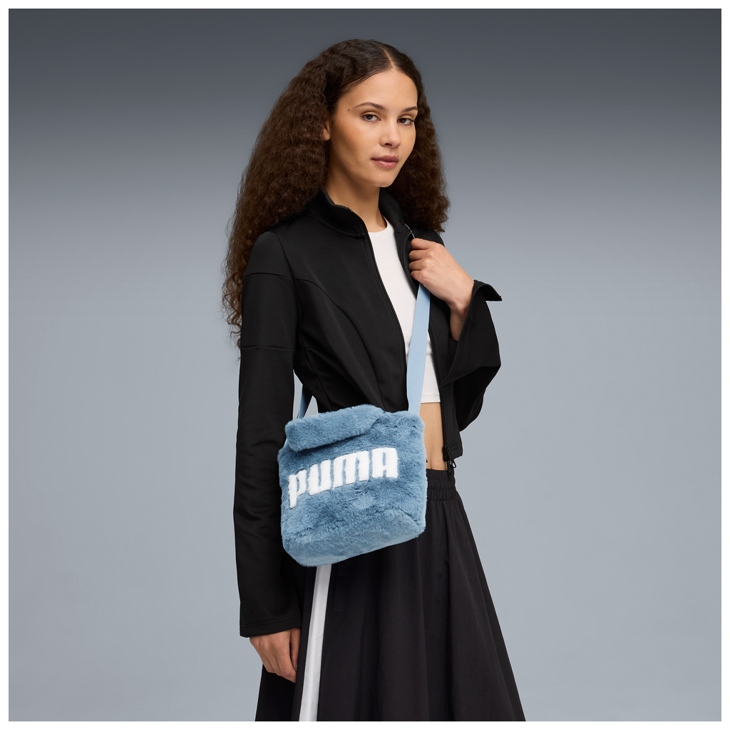 UP FAUX FUR Mini Shopper Blue