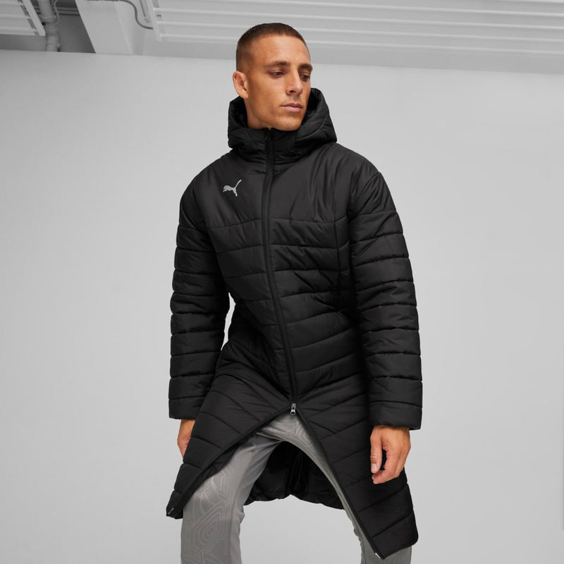 teamFINAL Bench Jacket Hosszú unisex kabát Puma Black-Puma White