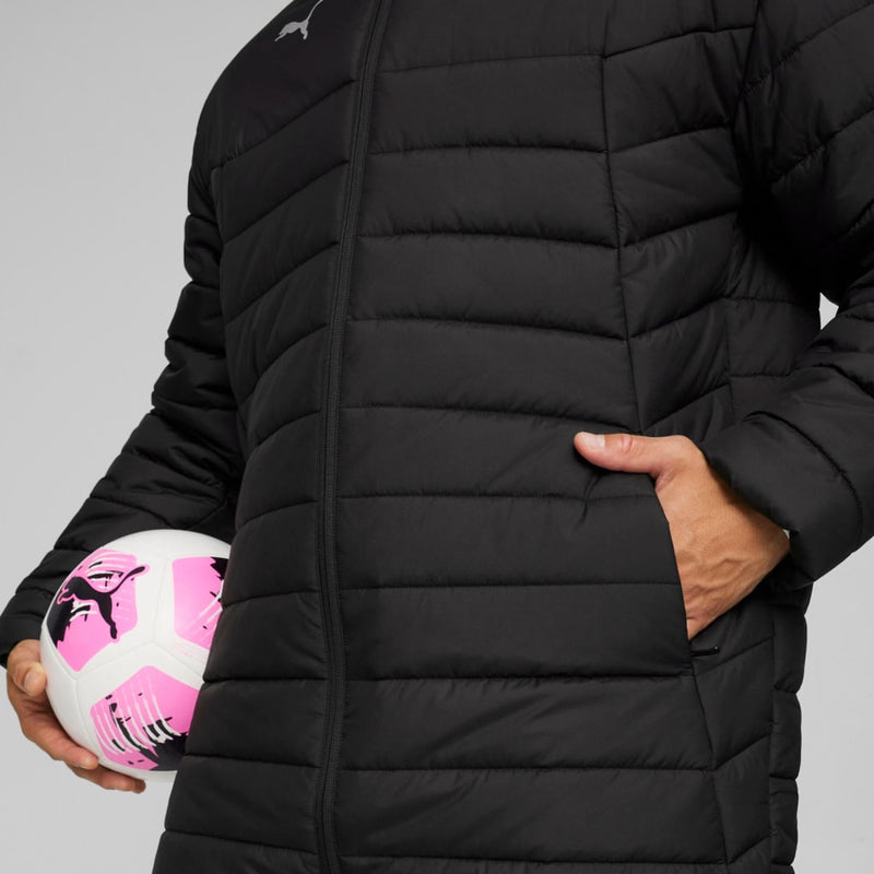 teamFINAL Bench Jacket Hosszú unisex kabát Puma Black-Puma White