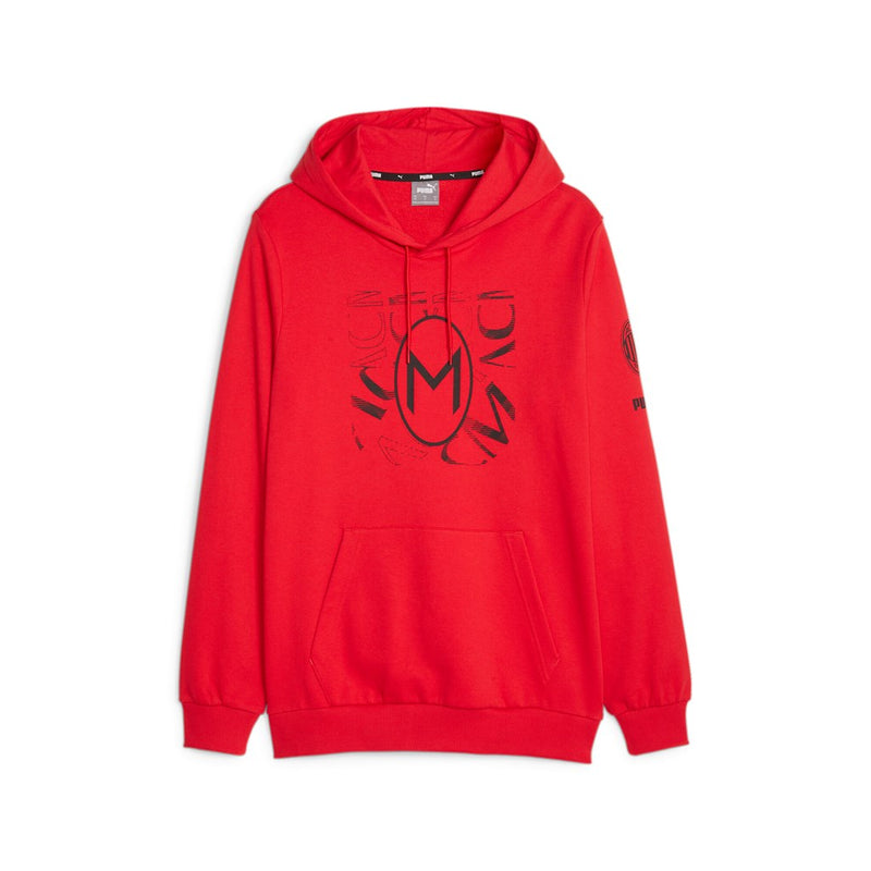 ACM FtblCore Graphic Hoody AC Milán Hoody For All Time Red-ACM-Puma Black