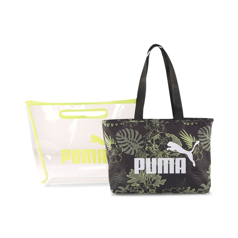 WMN Core Twin shopper női strand táska Puma Black-Sunny Lime-AOP - Teamsport & Lifestyle