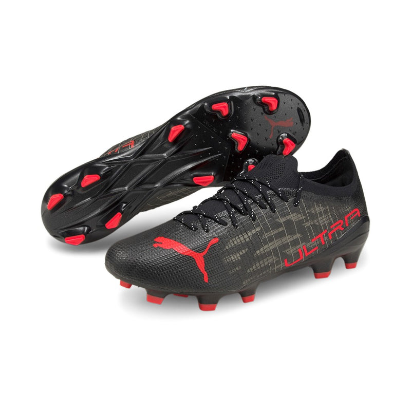 ULTRA 1.3 FG AG football cipő Puma Black-Sunblaze-Asphalt