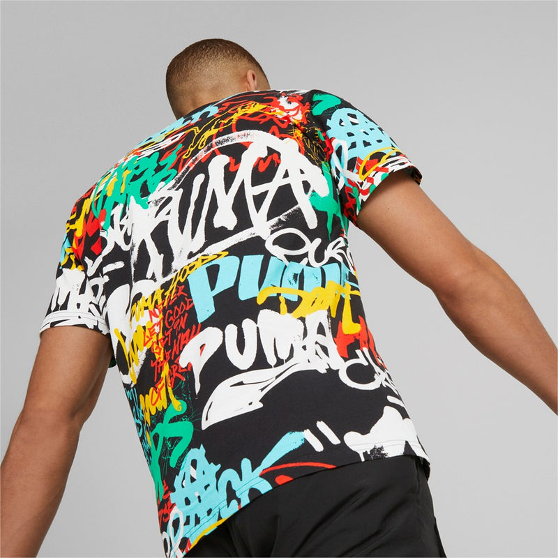 Graffiti Tee ffi póló Puma Black-Multi Print