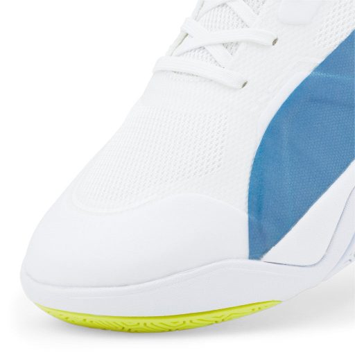 Eliminate Pro kézilabda cipő Puma White-Mykonos Blue-Yellow Alert-Neon Citrus