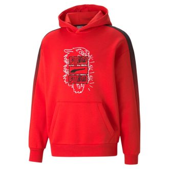 Between The Lines T7 Hoodie szabadidő felső High Risk Red