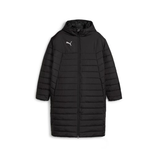 teamFINAL Bench Jacket Hosszú unisex kabát Puma Black-Puma White