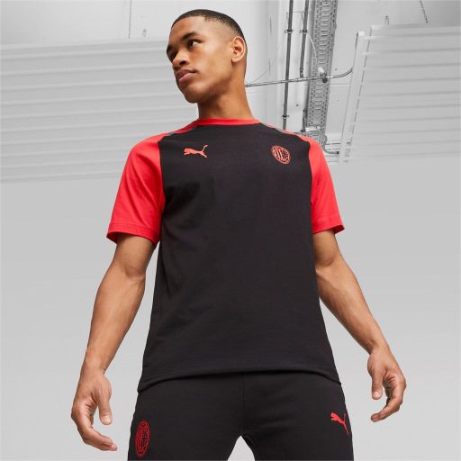 ACM Casuals Tee  AC Milán Póló For All Time Red-ACM-Puma Black