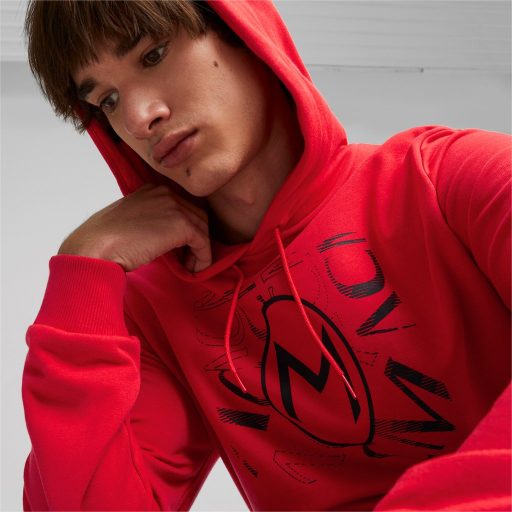 ACM FtblCore Graphic Hoody AC Milán Hoody For All Time Red-ACM-Puma Black