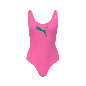 PUMA SWIM WMN SWIMSUIT Női egyrészes fürdőruha Fluo-Pink