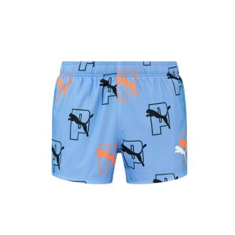 PUMA SWIM MEN PRINT LOGO SHORT - Férfi úszónadrág Blue